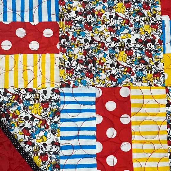 Minnie & Mickey Mouse Quilt Handmade Baby Child Toddler Boy Girl Disney Licensed - Picture 5 of 9